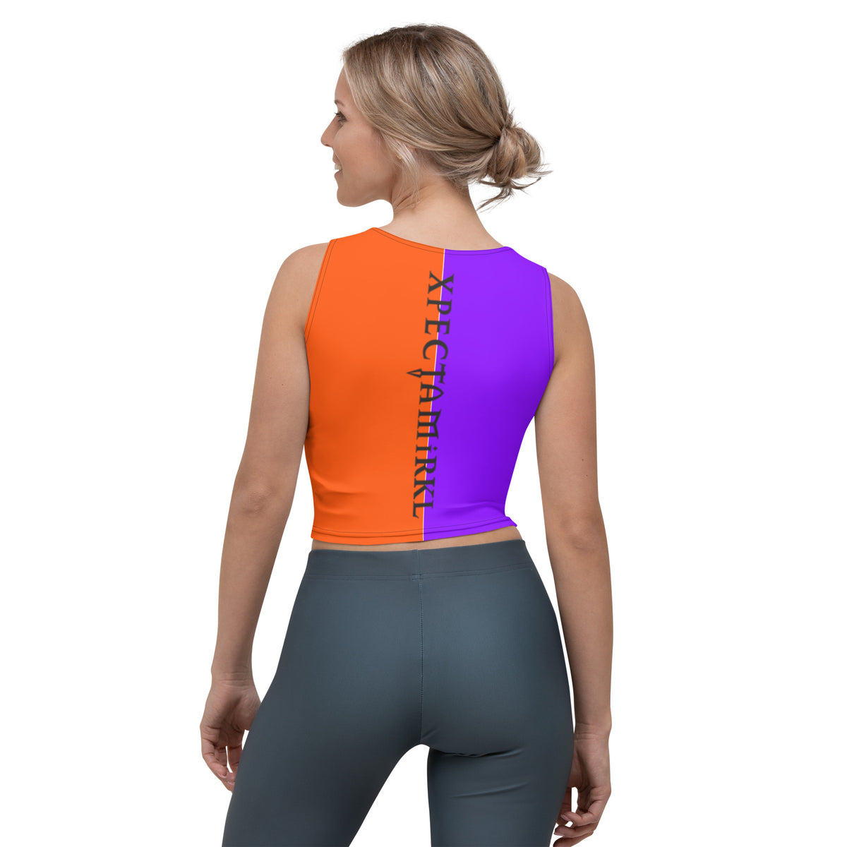 Colors@432: Crop Top - Burnt Orange/Purple