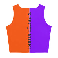 Colors@432: Crop Top - Burnt Orange/Purple