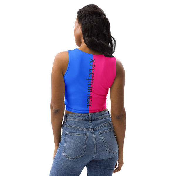 Colors@432: Crop Top - Blue/Magenta