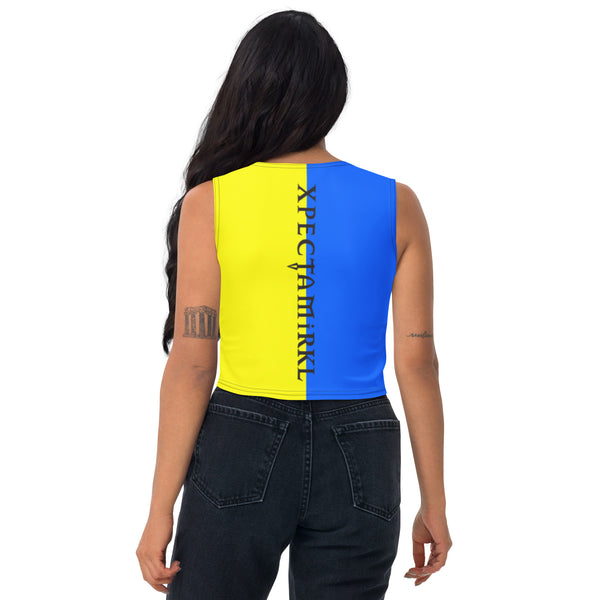 Colors@432: Crop Top - Yellow/Blue