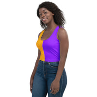 Colors@432: Crop Top - Purple/Mango