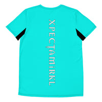 Colors@432: T-Shirt - Aqua with White Letters