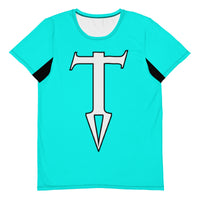 Colors@432: T-Shirt - Aqua with White Letters