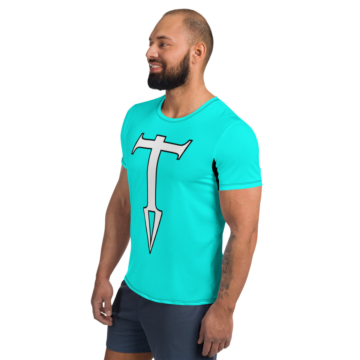 Colors@432: T-Shirt - Aqua with White Letters