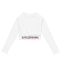 Long Sleeve Crop Top - Black Letters