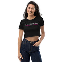 Organic Crop Top - White Letters