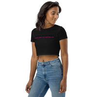 Organic Crop Top - Black Letters