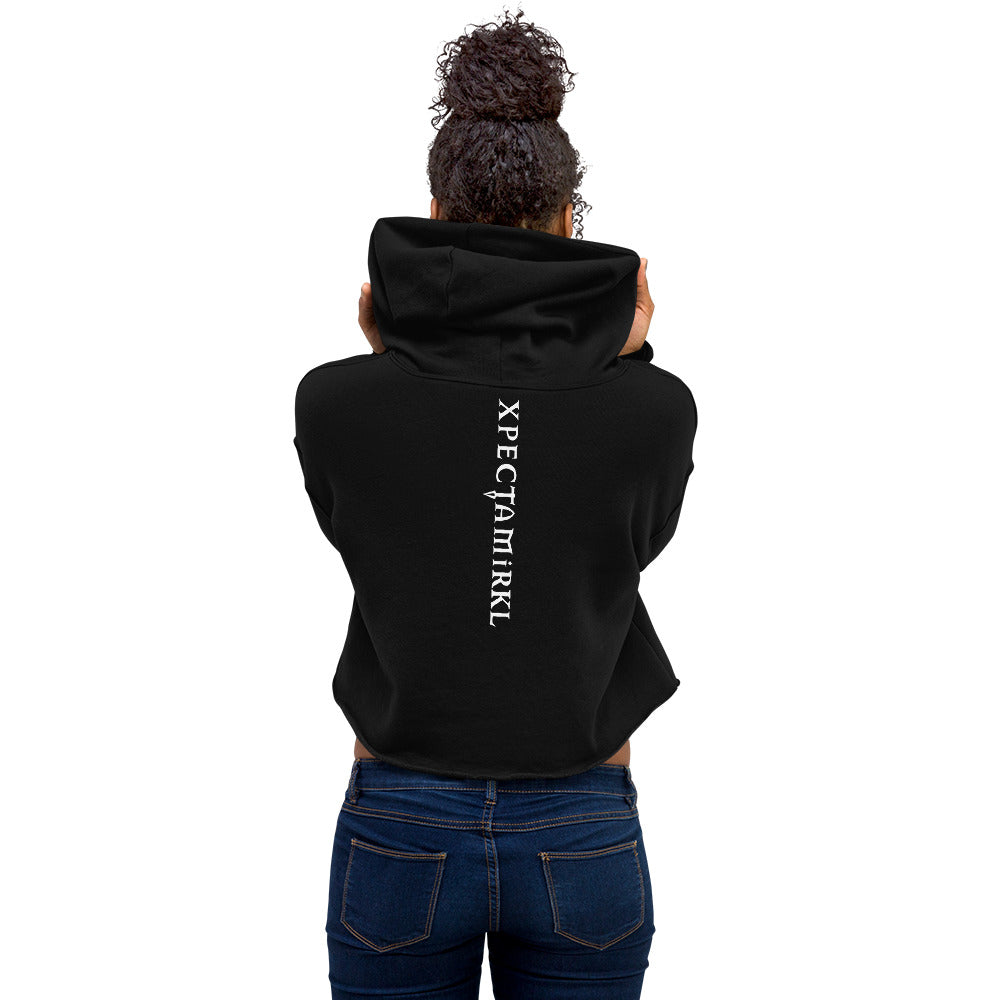 Women's Crop Top XTM Hoodie - White Logo